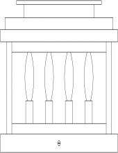 Arroyo Craftsman BOC-14CLR-P - 14" Bournemouth Column Mount