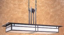 Arroyo Craftsman HCM-48DTWO-BZ - 48&#34; huntington chandelier with double t-bar overlay