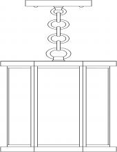Arroyo Craftsman LYH-7CLR-P - 7&#34; Lyon Pendant