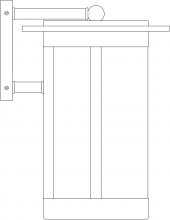 Arroyo Craftsman SAB-9FL-MB - 9" Santorini Wallmount