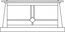 Arroyo Craftsman ABC-15TN-BK - 15&#34; Aberdeen column mount