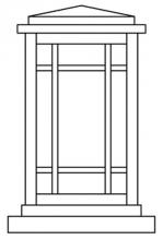 Arroyo Craftsman AVC-6AM-BK - 6" avenue column mount