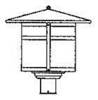 Arroyo Craftsman BP-17OF-BZ - 17&#34; berkeley post mount
