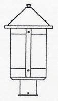 Arroyo Craftsman BP-8CS-BK - 8&#34; berkeley post mount