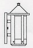 Arroyo Craftsman BS-6LRWO-RC - 6&#34; berkeley long body wall sconce with roof