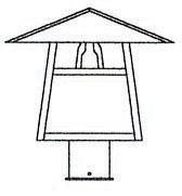 Arroyo Craftsman CP-12EM-MB - 12" carmel post mount without overlay (empty)