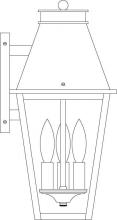 Arroyo Craftsman CRB-8CLR-RB - 8&#34; croydon wall mount