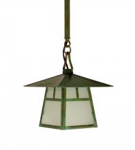 Arroyo Craftsman CSH-8BOF-P - 8" carmel stem hung pendant with bungalow overlay