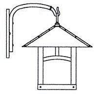 Arroyo Craftsman EB-16TGW-VP - 16&#34; evergreen wall mount with t-bar overlay