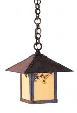 Arroyo Craftsman EH-12TRM-BK - 12&#34; evergreen pendant with t-bar overlay