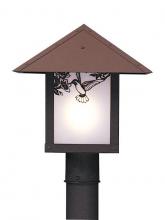 Arroyo Craftsman EP-12SFGW-MB - 12&#34; evergreen post mount with sycamore filigree