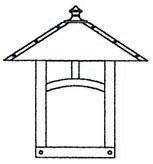 Arroyo Craftsman EW-16PFGW-VP - 16&#34; evergreen flush wall mount with pine needle filigree