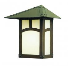 Arroyo Craftsman EW-7SFTN-RB - 7" evergreen flush wall mount with sycamore filigree