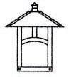 Arroyo Craftsman EW-9AWO-RC - 9" evergreen flush wall mount with classic arch overlay