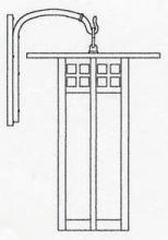 Arroyo Craftsman GB-18LRM-RC - 18&#34; glasgow long body wall mount