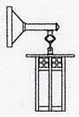 Arroyo Craftsman GB-6LSAWO-BZ - 6&#34; glasgow long body wall mount with straight arm