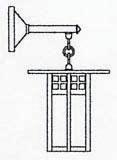 Arroyo Craftsman GB-9SAF-RC - 9" glasgow wall mount with straight arm