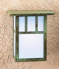 Arroyo Craftsman HS-8DTGW-RB - 8&#34; huntington sconce with roof and double t-bar overlay
