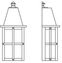 Arroyo Craftsman HW-6M-AB - 6&#34; hartford flush wall mount