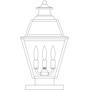 Arroyo Craftsman INC-10GRCS-BK - 10&#34; inverness column mount with glass roof