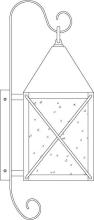 Arroyo Craftsman NOB-8TN-AC - 8&#34; nottingham wall mount