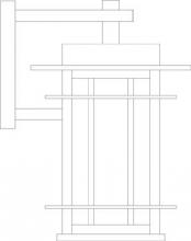 Arroyo Craftsman OPB-7M-MB - 7" oak park wall mount