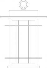 Arroyo Craftsman OPH-11CS-BK - 11&#34; oak park pendant