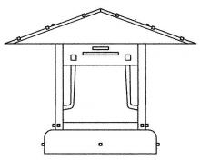 Arroyo Craftsman PDC-17GRC-RB - 17" pagoda column mount