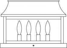 Arroyo Craftsman PRC-15CS-BZ - 15&#34; Providence column mount