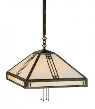 Arroyo Craftsman PSH-18CR-BK - 18&#34; prairie stem hung pendant