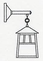 Arroyo Craftsman RB-8OF-BK - 8" raymond wall mount