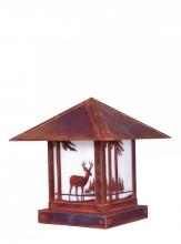 Arroyo Craftsman TRC-12DRGW-MB - 12&#34; timber ridge column mount with deer filigree