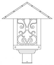 Arroyo Craftsman TRP-16ASRM-BZ - 16&#34; timber ridge post mount with ashbury  filigree