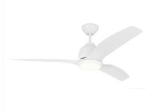 Visual Comfort & Co. Fan Collection 3AVLCR54RZWD - Avila 54&#34; Dimmable Integrated LED Indoor/Outdoor Coastal White Ceiling Fan with Light Kit