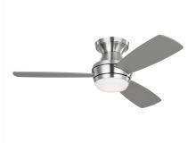 Visual Comfort & Co. Fan Collection 3IKR44BSD - Ikon 44&#34; Dimmable Integrated LED Indoor Brushed Steel Hugger Ceiling Fan with Light Kit