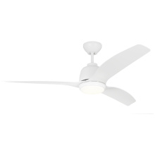 Visual Comfort & Co. Fan Collection 3AVLCR54RZWD - Avila 54&#34; Dimmable Integrated LED Indoor/Outdoor Coastal White Ceiling Fan with Light Kit