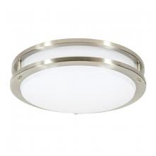 Jesco CM403RA-M-3090-BN - JESCO Flush Mount LED 14&#34; Round Double Ring 18W 3000K 90CRI BN