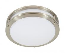 Jesco CM403RA-S-3090-BN - JESCO Flush Mount LED 12&#34; Round Double Ring 15W 3000K 90CRI BN