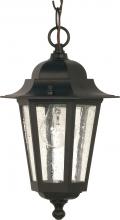 Nuvo 60/3476 - Cornerstone - 1 Light - 13&#34; - Hanging Lantern - with Clear Seed Glass; Color retail packaging