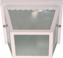 Nuvo 60/470 - 2 Light - 10&#34; Carport Flush with Textured Frosted Glass - White Finish
