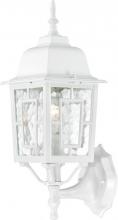 Nuvo 60/4924 - Banyan - 1 Light 17&#34; Wall Lantern with Clear Water Glass - White Finish
