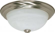 Nuvo 60/6000 - 2 Light - 11&#34; - Flush Mount - Alabaster Glass; Color retail packaging