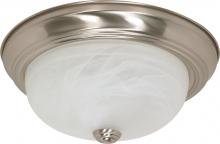 Nuvo 60/6001 - 2 Light - 13&#34; - Flush Mount - Alabaster Glass; Color retail packaging