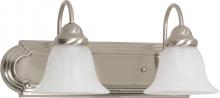 Nuvo 60/6074 - Ballerina - 2 Light - 18&#34; - Vanity - with Alabaster Glass Bell Shades; Color retail packaging