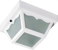 Nuvo SF77/835 - 1 Light - 8&#34; Carport Flush with Frosted Acrylic Panels - White Finish