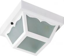 Nuvo SF77/879 - 2 Light - 10&#39;&#39; Carport Flush with Frosted Acrylic Panels - White Finish