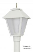 Wave Lighting 109-WH - COLONIAL POST LANTERN WHITE W/CLEAR BEVELED LENS