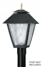 Wave Lighting 110F-BK - COLONIAL POST LANTERN BLACK W/FROSTED LENS