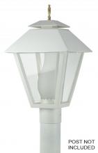 Wave Lighting 111-WH - COLONIAL POST LANTERN WHITE W/CLEAR BEVELED LENS
