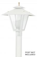 Wave Lighting 113-WH - COLONIAL POST LANTERN WHITE W/CLEAR BEVELED LENS